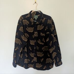 Woolrich Flannel Bear Eagle Print Blue Brown 2XL